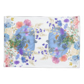 Herfst Pumpkin Pastel Blue Botanical Floral Kussensloop (Achterkant)