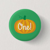 Herfst Pumpkin Patch 1e verjaardag Ronde Button 3,2 Cm (Voorkant)