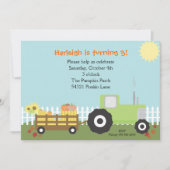 Herfst Pumpkin Patch Birthday Party Invitation Kaart (Voorkant)