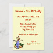 Herfst Pumpkin Patch Birthday Party Kaart (Achterkant)