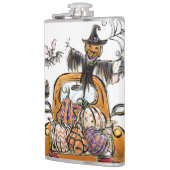 Herfst Pumpkin Patch Truck met vleermuizen Heupfles (Links)