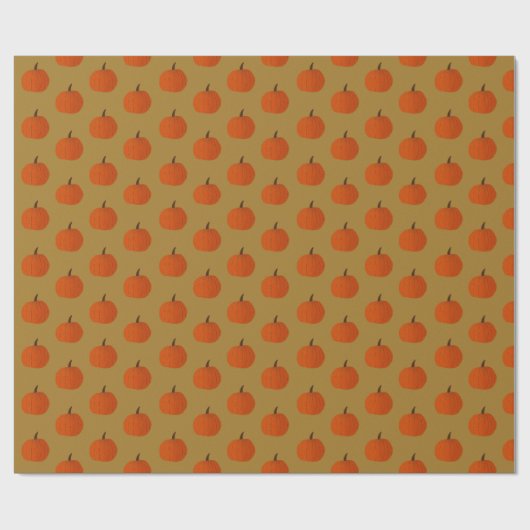 Herfst Pumpkin Pattern Cadeaupapier (Vlak)
