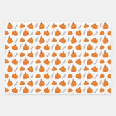 Herfst Pumpkin Pattern Inpakpapier Vel (Voorkant 3)