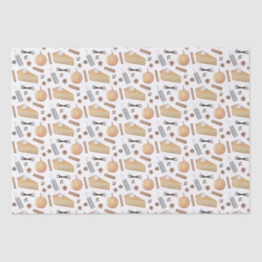 Herfst Pumpkin Pie Spices Recipe Ingredients Tissuepapier (Voorkant)