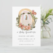 Herfst Pumpkin Rainbow Mustard Blue Blush Floral A Kaart (Staand voorkant)