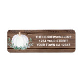 Herfst Pumpkin Return-adres Etiket (Voorkant)