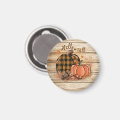 Herfst Pumpkin Round Magnet Magneet (Voorkant / Achterkant)