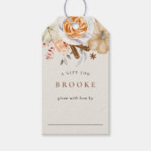 Herfst Pumpkin Spice Baby Shower Display Cadeaulabel (Voorkant)