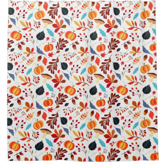 Herfst Pumpkin Spice Douchegordijn (Voorkant)