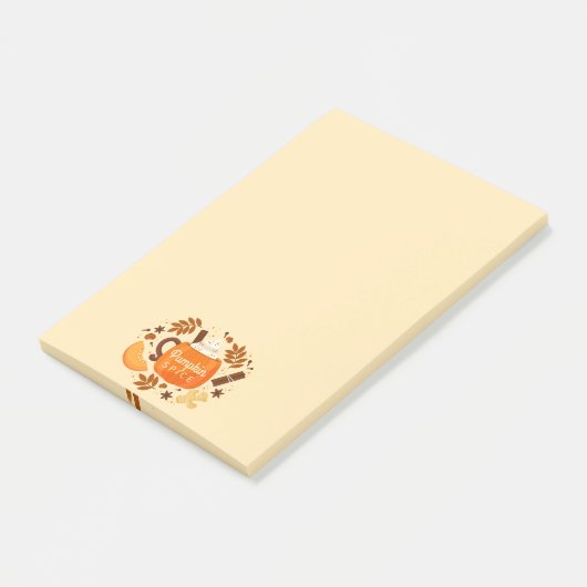 Herfst Pumpkin Spice Post-It Notes (Schuin)