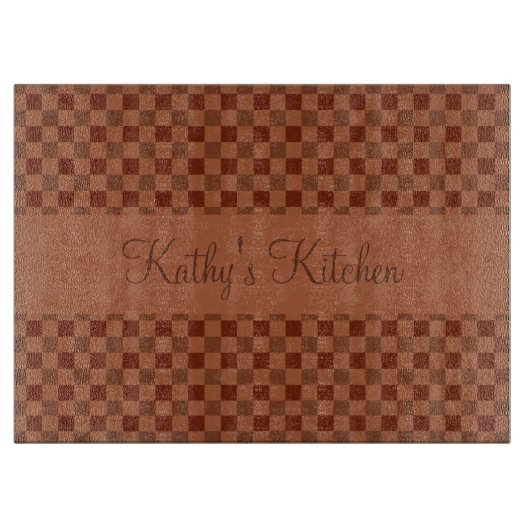 Herfst Pumpkin Spice Squares Snijplank (Voorkant)