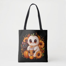 Herfst Pumpkin Spooky Ghost black classic Draagtas