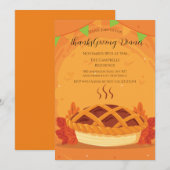 Herfst Pumpkin Thanksgiving Dinner Kaart (Voorkant / Achterkant)