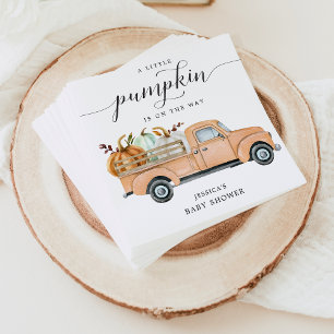 Herfst Pumpkin Truck Baby shower Napkin Cocktail Servet