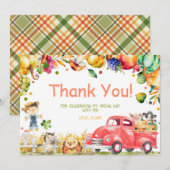 Herfst Pumpkin Truck Hartelijk dank Bedankkaart (Voorkant / Achterkant)