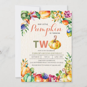 Herfst Pumpkin tweede uitnodiging