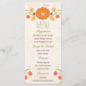 Herfst Pumpkin Wedding Menu (Voorkant)