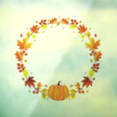 Herfst Pumpkin Wreath Raamsticker (Vel 3)