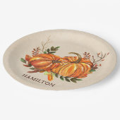 Herfst Pumpkins Papieren Bordje (Gekanteld)