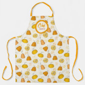 Herfst Pumpkins Pattern, gepersonaliseerd Schort (Voorkant)