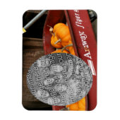 Herfst Pumpkins Red Wagon Uw foto toevoegen Magneet (Verticaal)