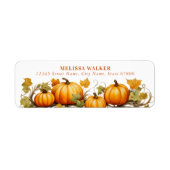 Herfst Pumpkins Return Address Labels (Voorkant)