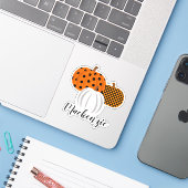 Herfst Pumpkins Sticker (Laptop met iPhone)