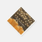 Herfst Pumpkins & String Lights Rustic Vrijgezelle Servetten (Hoek)