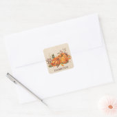 Herfst Pumpkins Vierkante Sticker (Envelop)