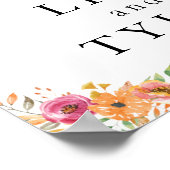 Herfst Pumpkins Wedding Welcome Poster (Hoek)