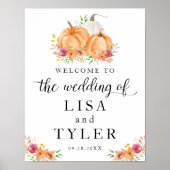 Herfst Pumpkins Wedding Welcome Poster (Voorkant)