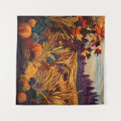 Herfst Quilt Tapestry Wandkleed (Voorkant (horizontaal))