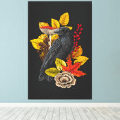 Herfst raaf 2 canvas afdruk (Insitu (Houten vloer))