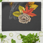 Herfst raaf 2 theedoek (Gevouwen)