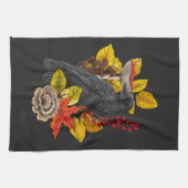 Herfst raaf 2 theedoek (Horizontaal)