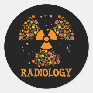 Herfst Radiologie Thanksgiving Radioloog Xray Tech Ronde Sticker