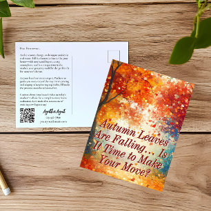 Herfst Real Estate Marketing Ansichtkaart Briefkaart