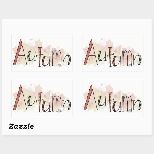 herfst rechthoekige sticker (Vel)