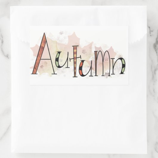 herfst rechthoekige sticker (Tas)