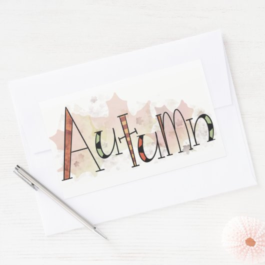 herfst rechthoekige sticker (Envelop)