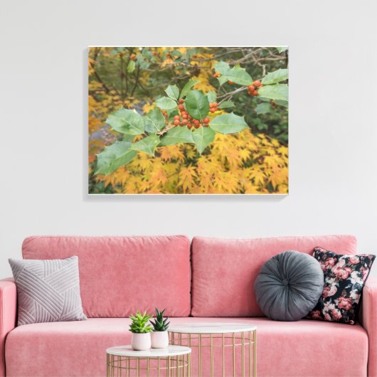 Herfst Red Berries Canvas Afdruk (Insitu (Woonkamer))