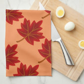 Herfst Red Maple Leaf Theedoek (Quarter Fold)