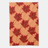 Herfst Red Maple Leaf Theedoek (Verticaal)