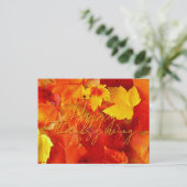 Herfst Red verlaat Happy Thanksgiving Briefkaart (Staand voorkant)