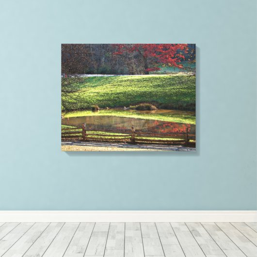 Herfst Reflecties canvas (Insitu (Houten vloer))