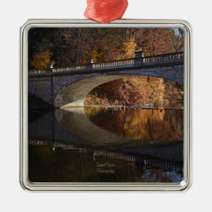 Herfst Reflecties in de Vanderbilt Estate Metalen Ornament
