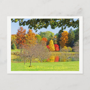 HERFST REFLECTIES IN HET MEER BIJ TOLEDO BOTANICAL BRIEFKAART