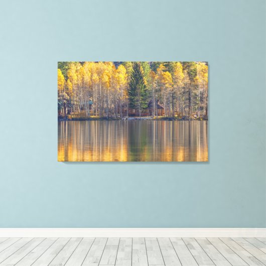 Herfst Reflection Canvas Afdruk (Insitu (Houten vloer))