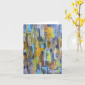 Herfst Regen Blank Notecard Kaart (Gele Bloem)