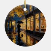 Herfst Regen Telefooncel Ornament (Achterkant)